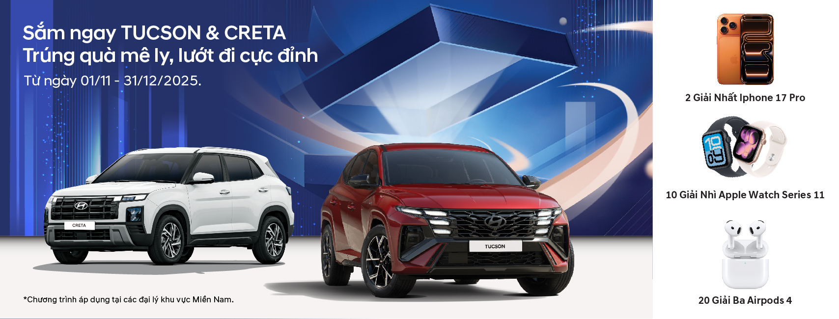 Chương trình bốc thăm trúng thưởng xe Hyundai tháng 12/2025