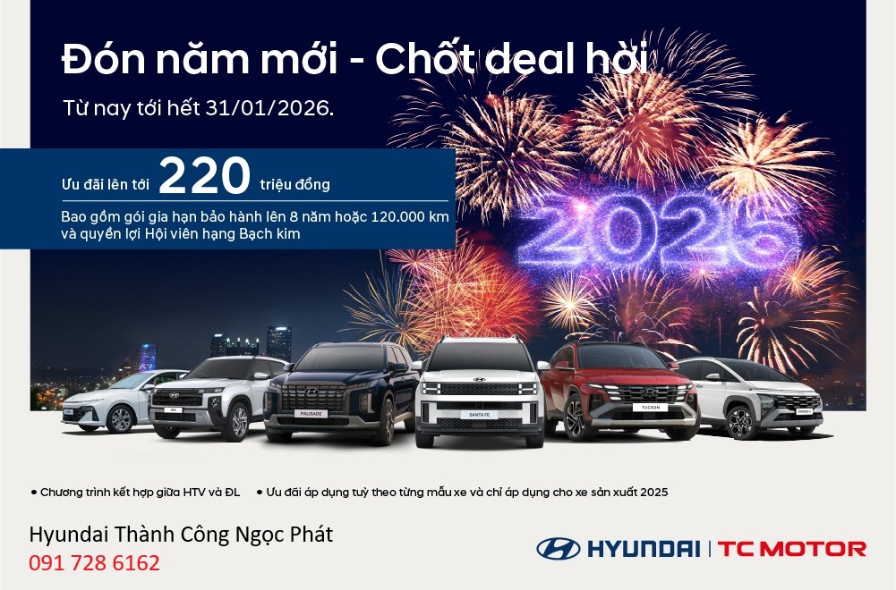 Khuyến mãi xe Hyundai tháng 1/2026